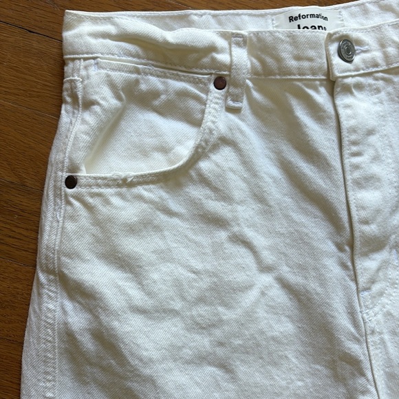 Reformation Jeans - white - size 30 - cowboy high rise straight jeans - Picture 2 of 6